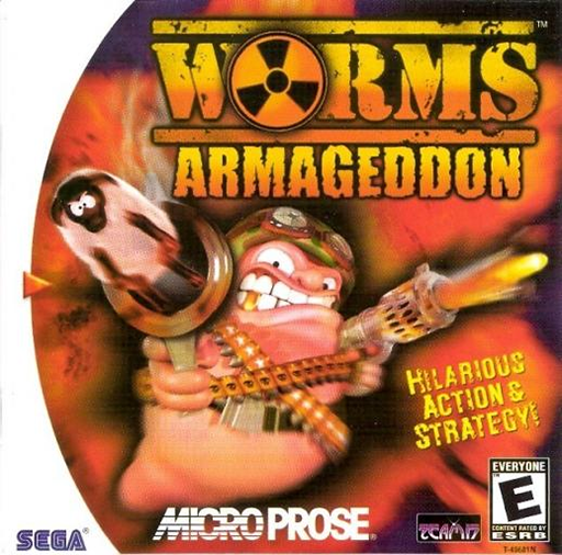 Worms Armageddon box art for Sega Dreamcast